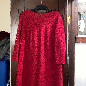 Ralph Lauren Red lace dress